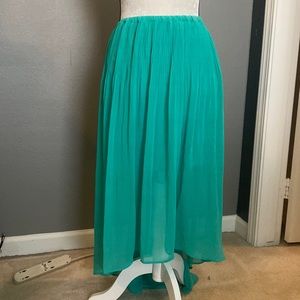Lauren Conrad green high low skirt size L